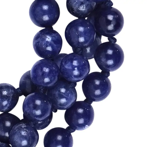 Malas en pierres précieuses Sodalite (Ajna ; chakra frontal - entrer dans le flux) | Marco Schreier