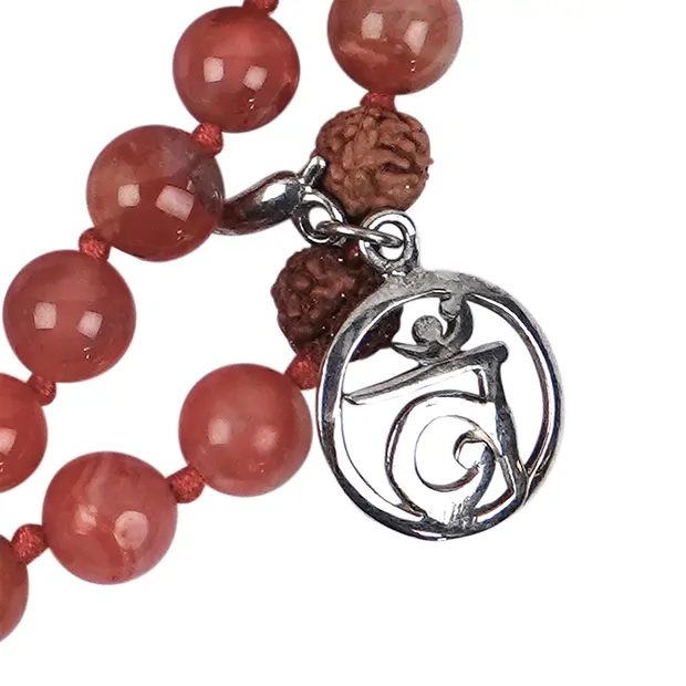 Malas en pierres précieuses Calcédoine (rouge) (Svadhisthana ; chakra sacré) | Marco Schreier