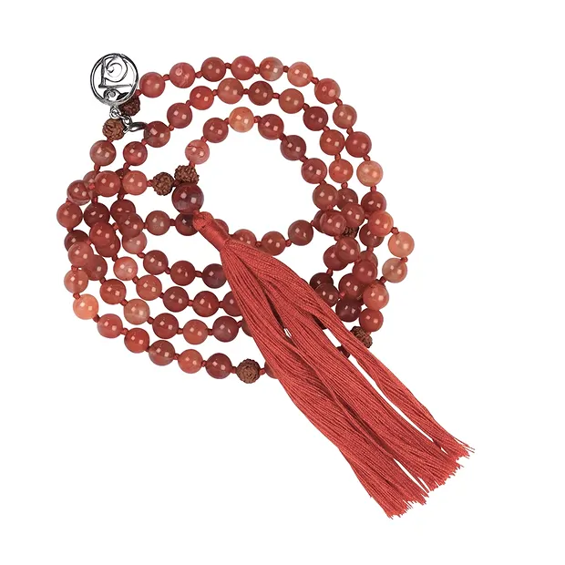 Gemstone mala chalcedony red (Svadhisthana; sacral chakra) | Marco Schreier