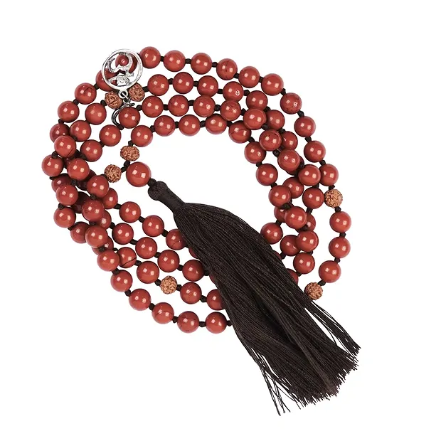 Malas en pierres précieuses Jaspe (rouge) (Muladhara ; chakra racine) | Marco Schreier