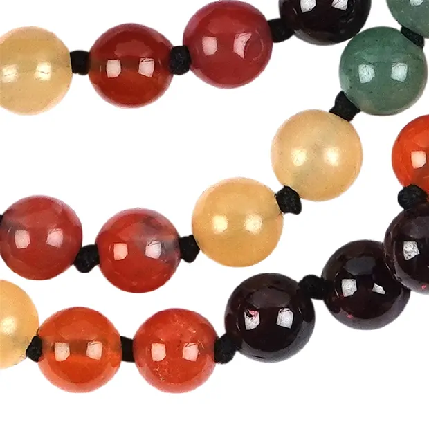 Malas en pierres précieuses Rudraksha avec pierres de chakra | Marco Schreier