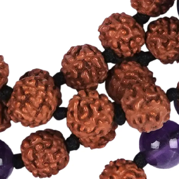 Malas en pierres précieuses Rudraksha avec pierres de chakra | Marco Schreier