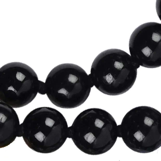 Gemstone mala Tourmaline (black) with chakra beads | Marco Schreier