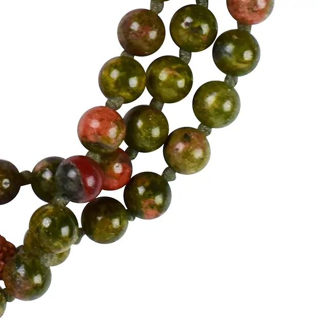 Gemstone mala Unakite (regeneration) | wholesaler gems, healing stones & jewelry