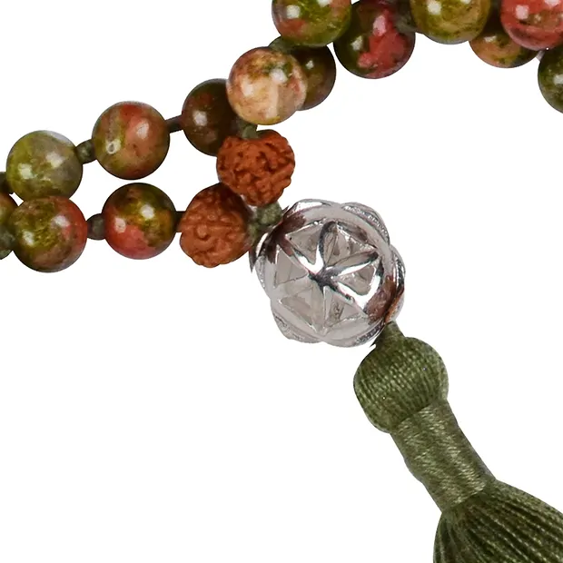 Gemstone mala Unakite (regeneration) | wholesaler gems, healing stones & jewelry