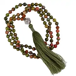 241018210001 Gemstone mala Unakite (regeneration) | wholesaler gems, healing stones & jewelry
