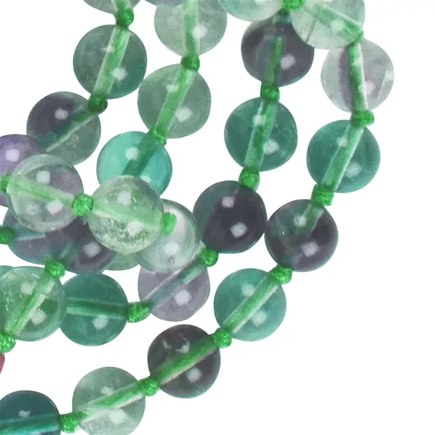 Gemstone mala fluorite (fountain of youth) | wholesaler gems & healing stones