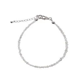 Chaîne Diamant (argent), cristaux bruts (2,0 - 2,5mm), rhodié | Marco Schreier