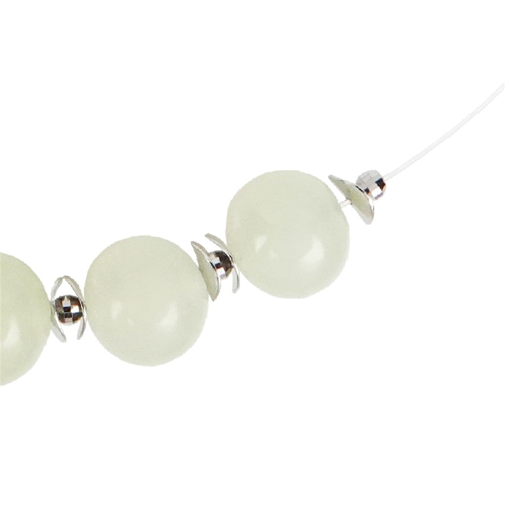 Necklace Serpentine beads, rhodiniert, extension chain | Marco Schreier