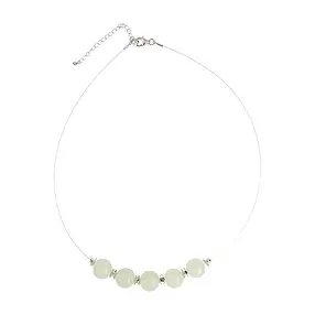 Necklace Serpentine beads, rhodiniert, extension chain | Marco Schreier
