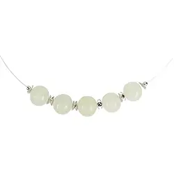 241018210011 Collier boules Serpentine, rhodié, Chaîne d'extension | Marco Schreier