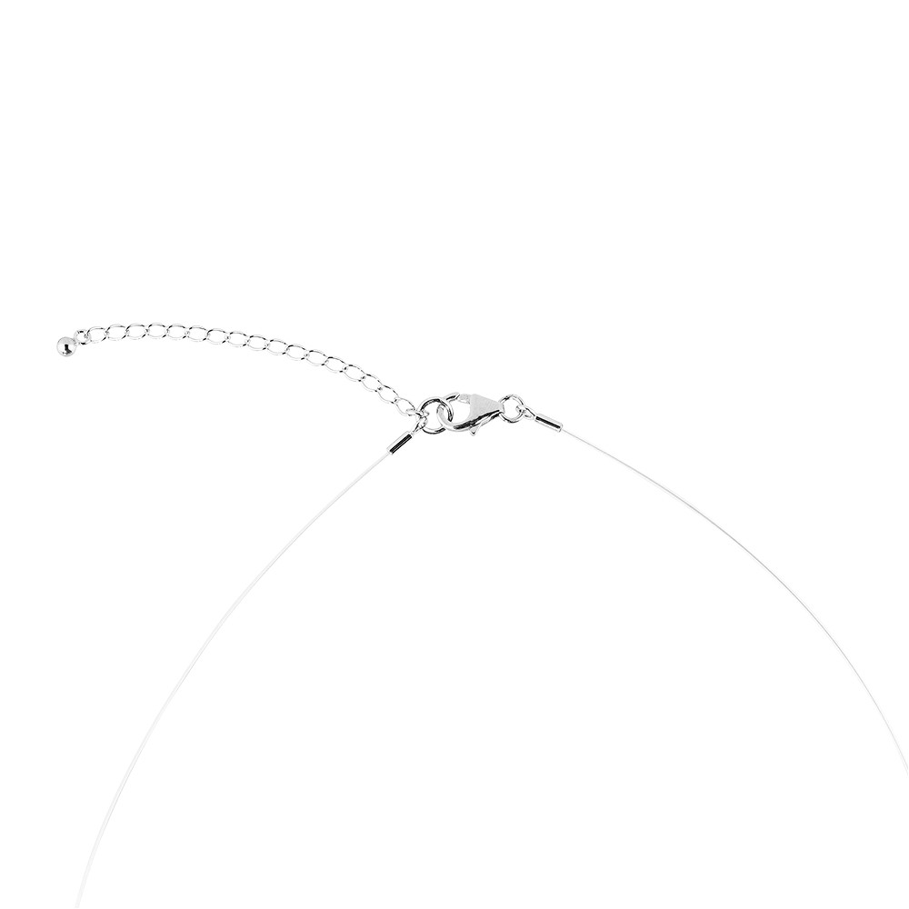 Collar Espinela (negra) botón facetado, plata rodinada, cadena de extensión | Marco Schreier