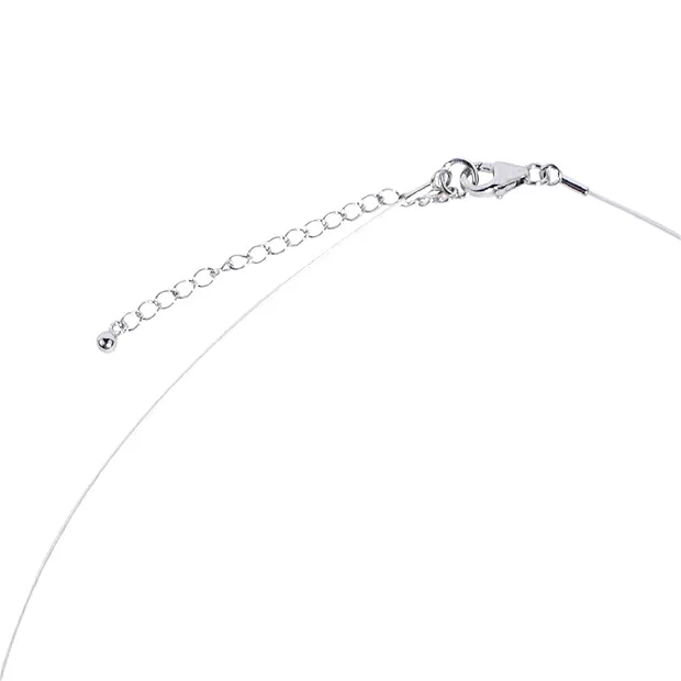 Collana in serafinite, moneta 16 mm, rodiata, catena di prolungamento | Marco Schreier