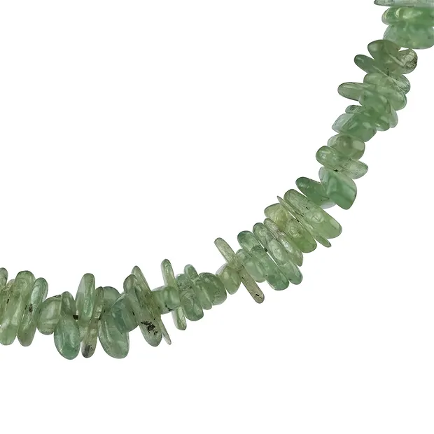 Kette Disthen (grün), Splitter (4 - 6mm), rhodiniert | Marco Schreier