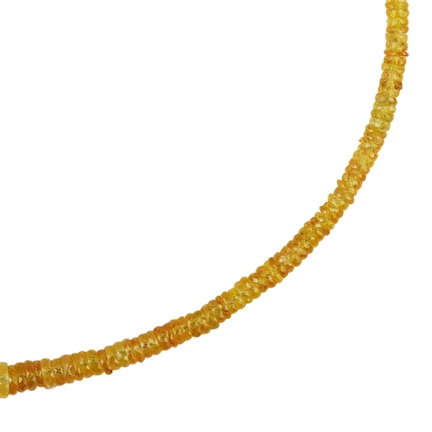 Collar Zafiro (amarillo), Roundell facetado degradado, rodinado | Marco Schreier