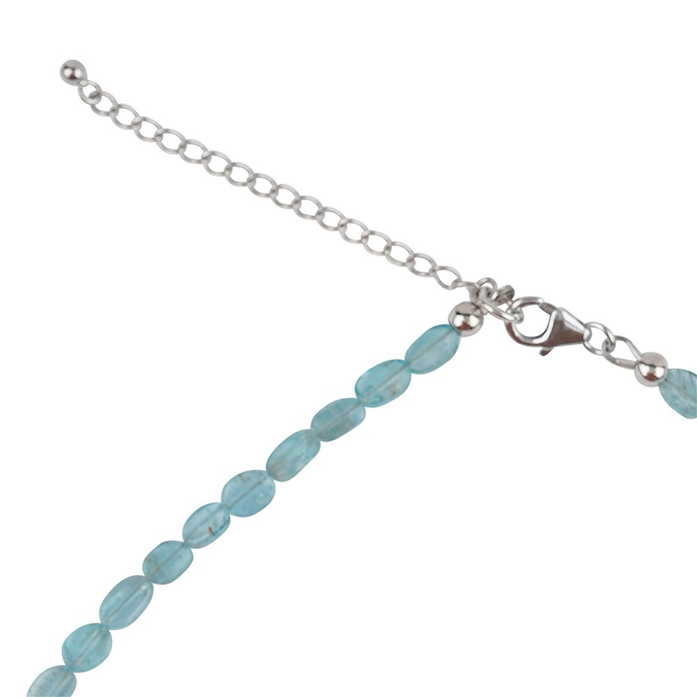 Chaîne Apatite, Ovale plat (7 x 6mm), rhodié | Marco Schreier