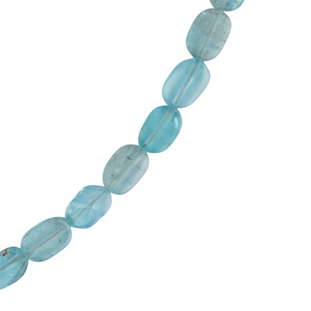 Chaîne Apatite, Ovale plat (7 x 6mm), rhodié | Marco Schreier