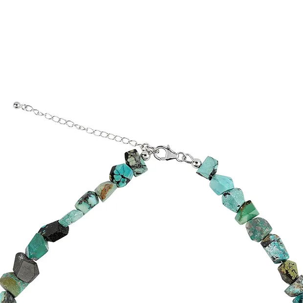 Chaîne Turquoise (stab.), Freeform (5 x 4mm), rhodié | Marco Schreier