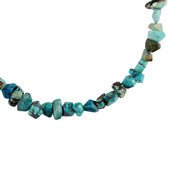 Collana Turchese (stab.), forma libera (5 x 4 mm), rodiato | Marco Schreier