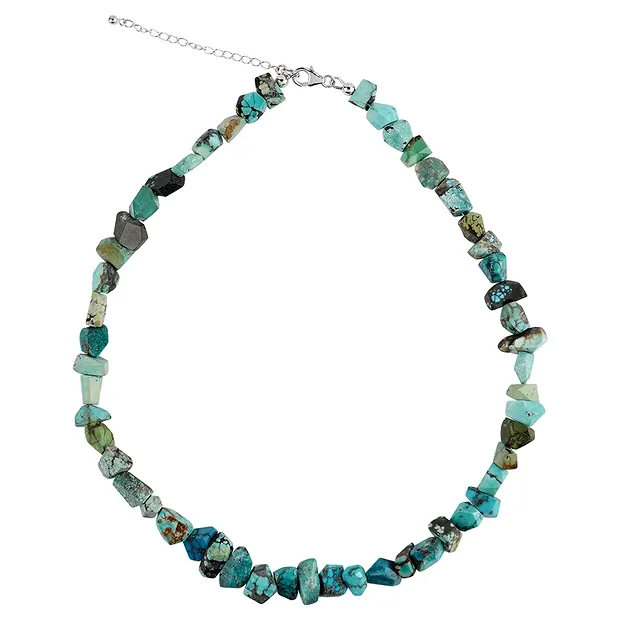 Collana Turchese (stab.), forma libera (5 x 4 mm), rodiato | Marco Schreier