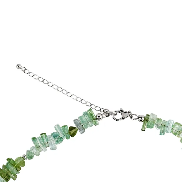 Chaîne Tourmaline (verte), baguettes (06 - 13mm), rhodiée | Marco Schreier