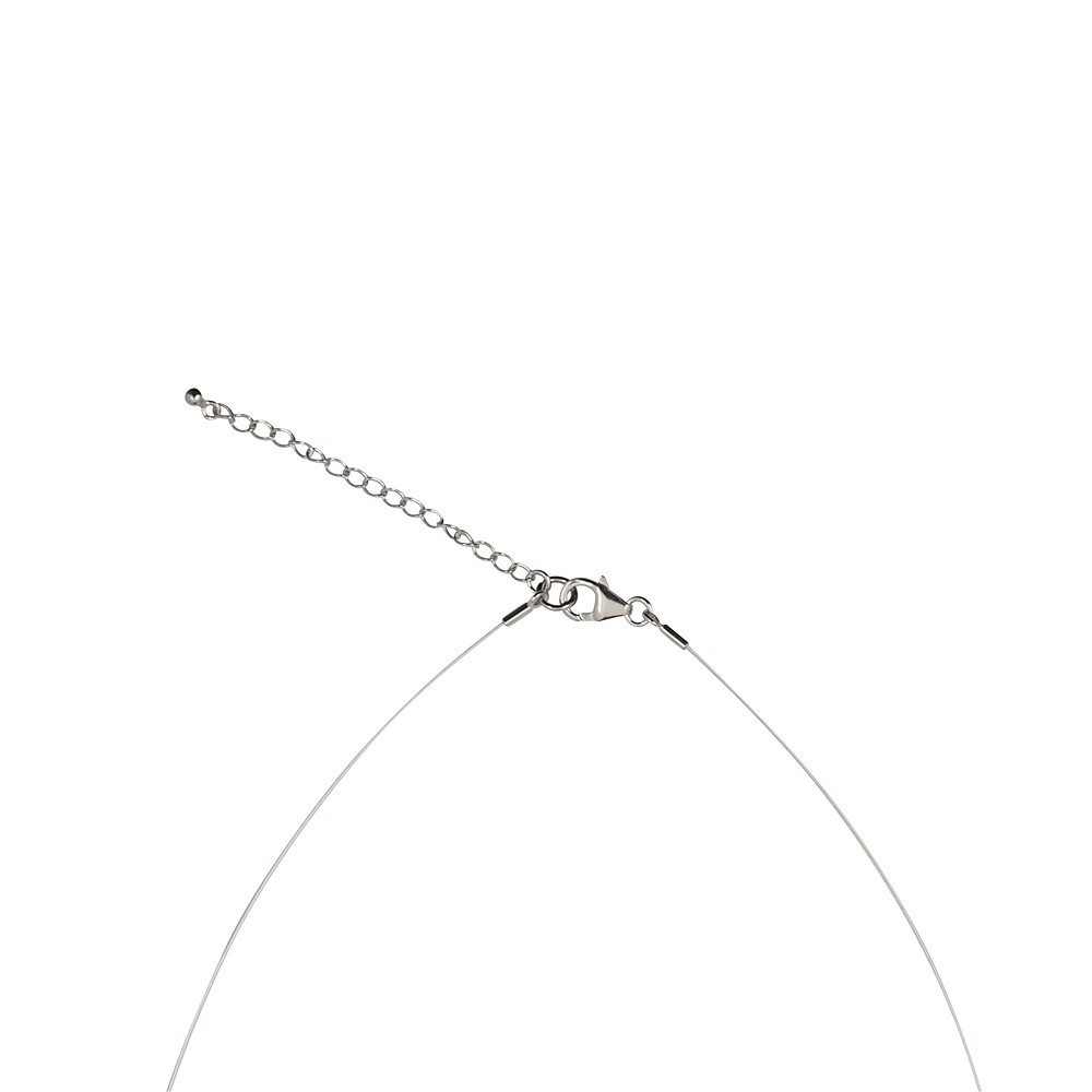 Collar Obsidiana brillo plateado, esfera lunar, rodinado, cadena de prolongación | Marco Schreier