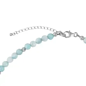 Catene di atelier Larimar, perle sfaccettate, rodiato | Marco Schreier