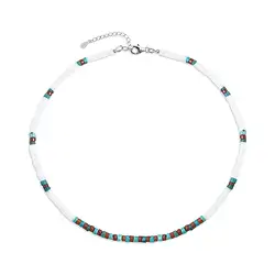 241018240024 Colliers Turquoise (stab.), Jaspe (rouge), Nacre, rhodié | Marco Schreier