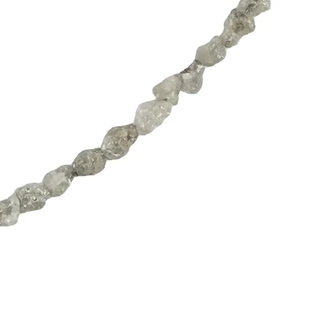 Diamond necklace (gray), rough crystals (2.0 - 2.5mm), rhodiniert | Marco Schreier