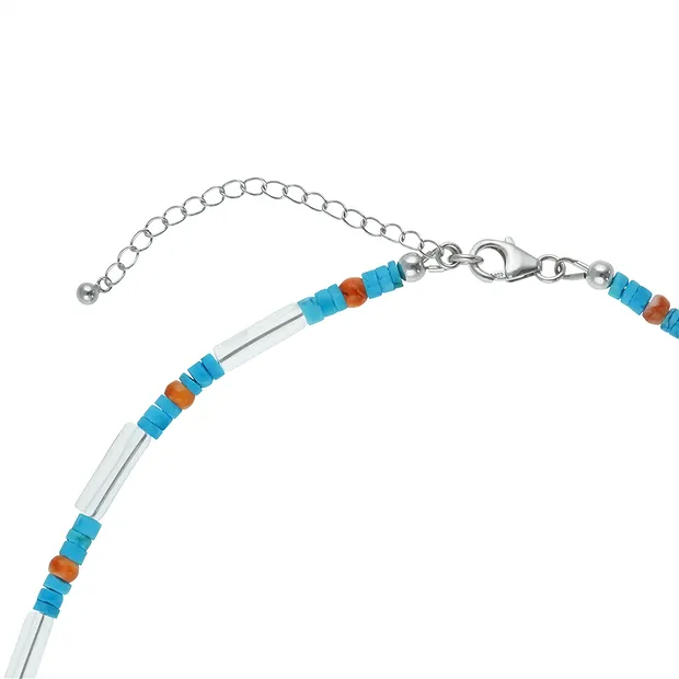 Collar Atelier Turquesa, Cristal de roca, Ostra espinosa, rodinado | Marco Schreier