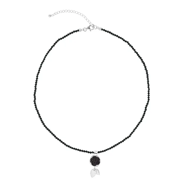 Atelierkette Onyx (gef.), Rose, Verlängerungskettchen | Marco Schreier