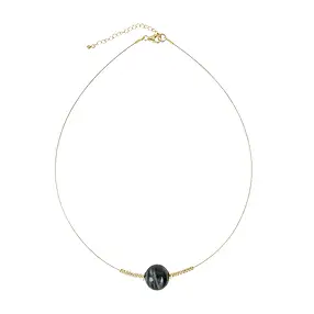 Collar Ojo de tigre/ halcón, chapado en oro, cadena extensible | Marco Schreier