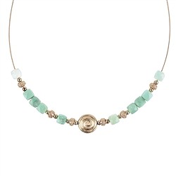 241109210037 Collier Chrysopras, Würfel, vergoldet, Verlängerungskettchen | Marco Schreier