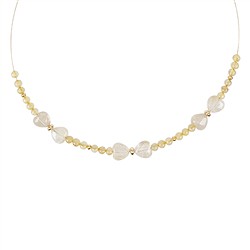 241109210047 Atelierkette Rutilquarz, Kugeln, Herzen, vergoldet | Marco Schreier