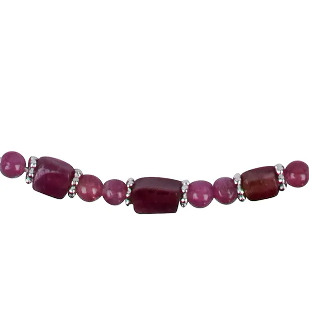 Collier Turmalin (rosa), Silber rhodiniert, Verlängerungskettchen | Marco Schreier