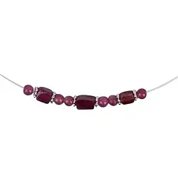 241118220007 Collar turmalina (rosa), plata rodinada, cadena extensible | Marco Schreier