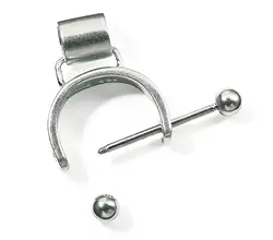 242005090001 Bélières arceaux ouvrables avec boules, argent, 08 x 16mm (petit) | Marco Schreier