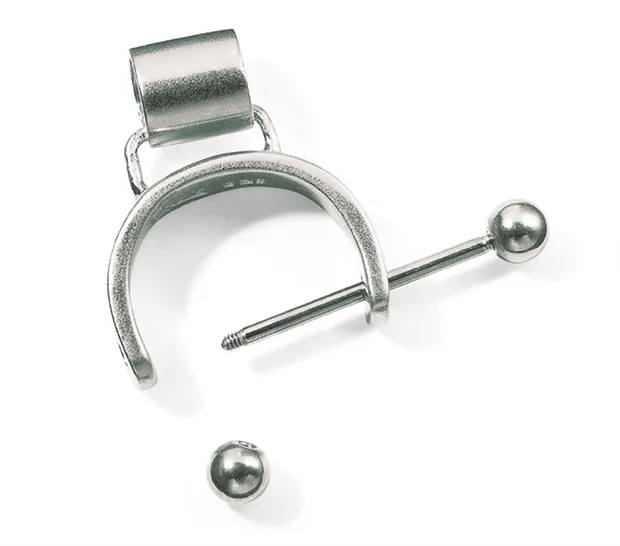 Fiocco intercambiabile con perline, argento, 08 x 16mm (piccolo) | Marco Schreier