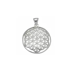 242005100030 Flower of Life pendant, 3.2 cm, silver | Schreier gems, healing stones & jewelry