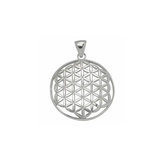 Pendentif Fleur de vie, 3,2cm, argent | Marco Schreier