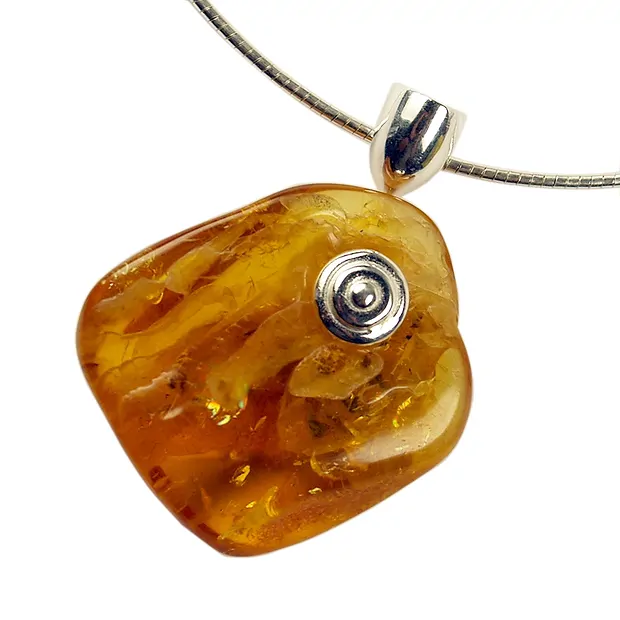 Interchangeable bar "Circles" silver, 22mm | wholesaler gems & healing stones