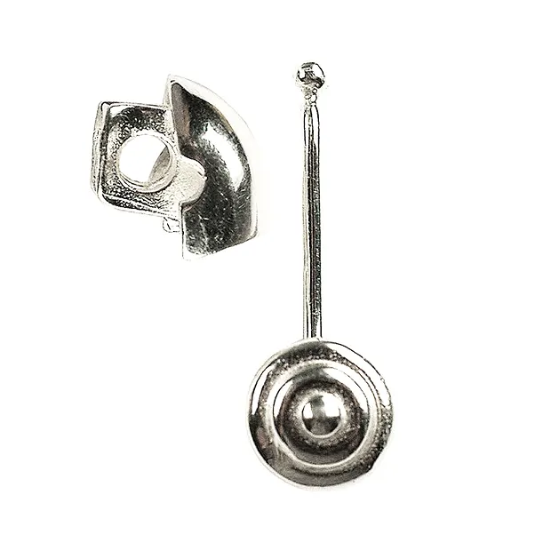 Interchangeable bar "Circles" silver, 22mm | wholesaler gems & healing stones