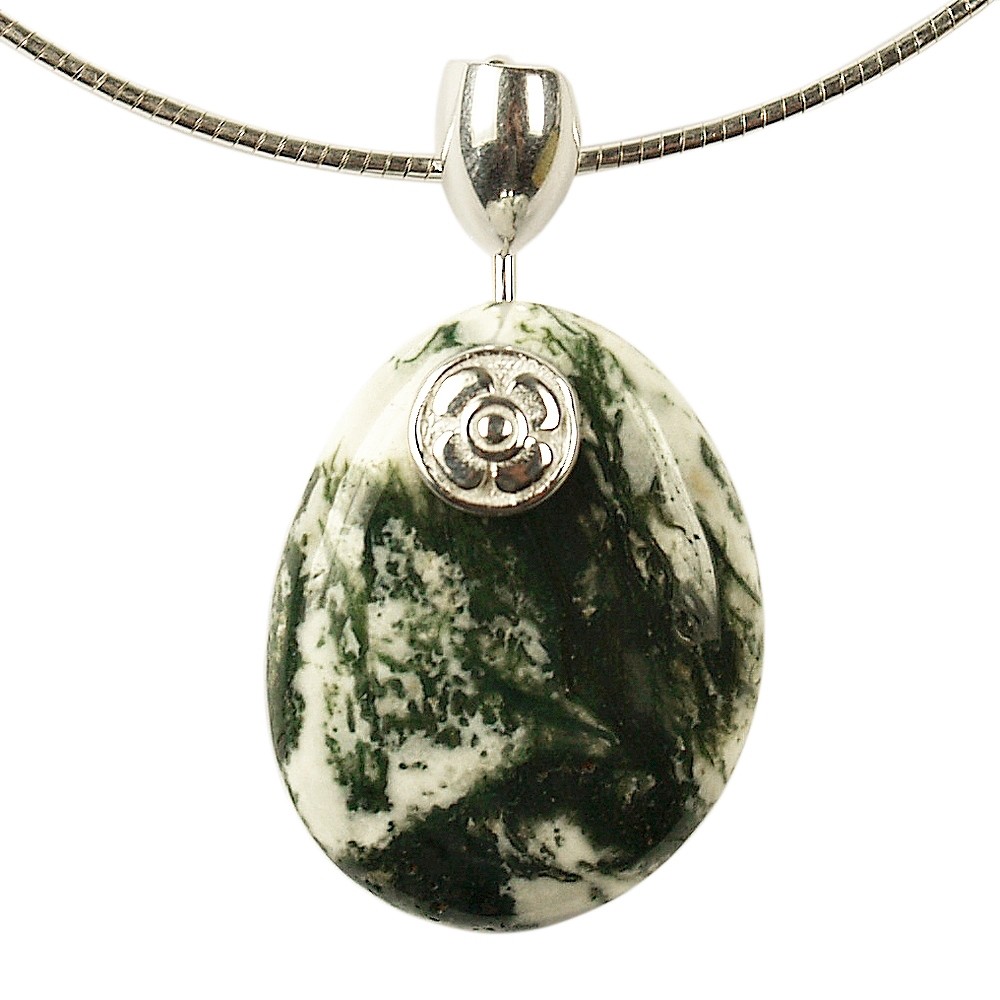 Interchangeable bar "Flower" silver, 18mm   | wholesaler gems & healing stones