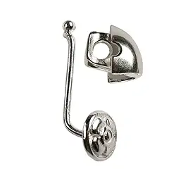 242005110025 Interchangeable bar "Flower" silver, 18mm   | wholesaler gems & healing stones