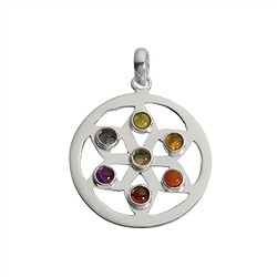 242005110041 Pendentif Roue des chakras, 4,0cm, argent | Marco Schreier