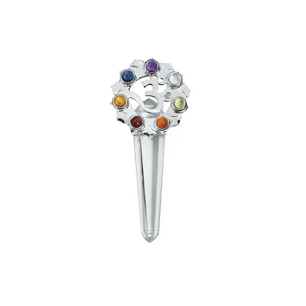 Anhänger Chakra-Kristall mit Om-Symbol, 5,5cm | Edelsteine, Heilsteine & Schmuck
