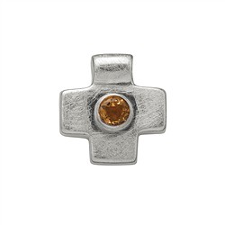 242005110053 Pendentif "Croix grecque", citrine, 1,9cm, mat | Marco Schreier