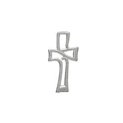 242005110059 Openwork cross" pendant, 3.3 cm, frosted | wholesaler gems & healing stones