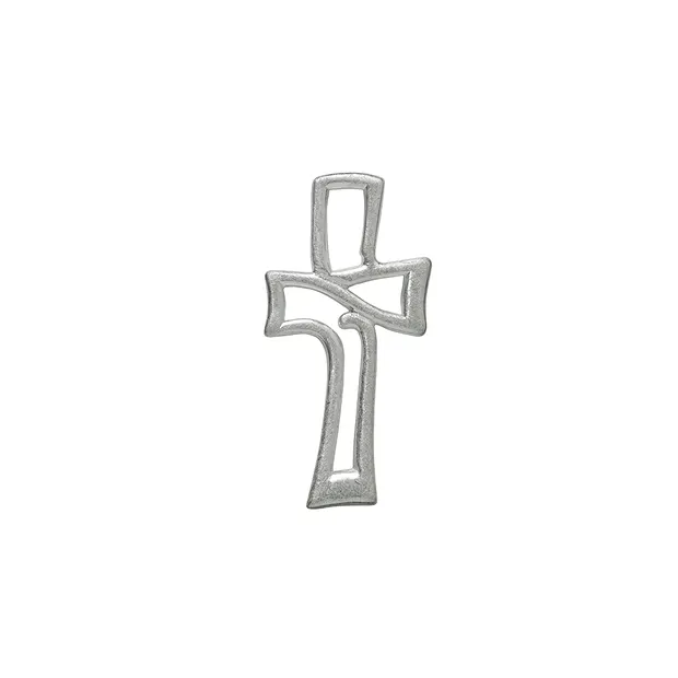Openwork cross" pendant, 3.3 cm, frosted | wholesaler gems & healing stones