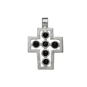 Pendentif "Croix de la Passion" avec Onyx (teintée), mat, 3,3cm | Marco Schreier
